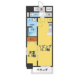 ファンフーレKOGANE 1LDKの間取図画像