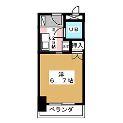 サンライフノリタケ 1Kの間取図画像