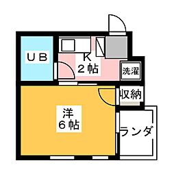 ラ・エスペランサプリメラ 1Kの間取図画像