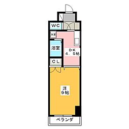 ラヴィアン名駅 1Kの間取図画像