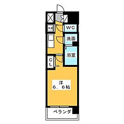 プレサンス名古屋ステーションフレア 1Kの間取図画像