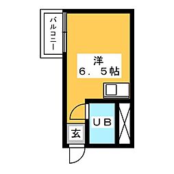 トーカンマンション名古屋第7 ワンルームの間取図画像