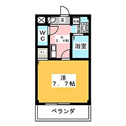 マーベラス栄生 1Kの間取図画像