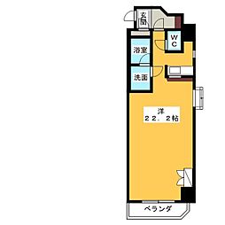 グランデージ則武 ワンルームの間取図画像