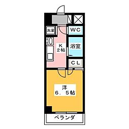 プレサンス名古屋STATIONアライブ 1Kの間取図画像