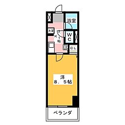 ベレーサ名駅ウエスト 1Kの間取図画像