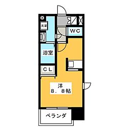 プレサンス名古屋STATIONアライブ 1Kの間取図画像