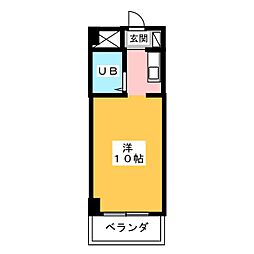 グランドゥール ワンルームの間取図画像