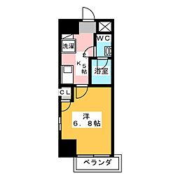 エルザビル名古屋駅前 1Kの間取図画像