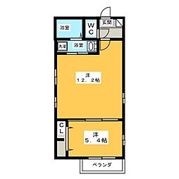 ルナテラス 1LDKの間取図画像