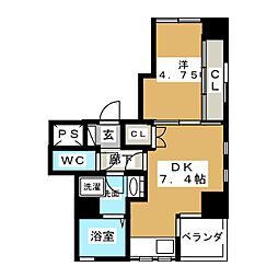 actile 1LDKの間取図画像