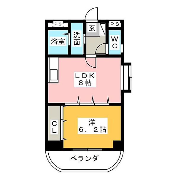 ＰＬＡＣＥ　ＷＡＬＬ　プレイスウォール ｜愛知県名古屋市中川区供米田２丁目(賃貸マンション1LDK・5階・36.96㎡)の写真 その2