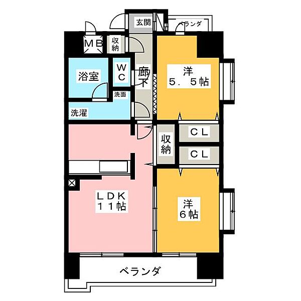 アビテ・テール ｜愛知県名古屋市中川区伏屋２丁目(賃貸マンション2LDK・7階・53.00㎡)の写真 その2