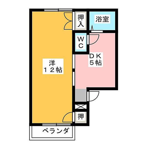 ファミール清水　Ｂ ｜愛知県名古屋市中川区供米田２丁目(賃貸アパート1LDK・2階・36.00㎡)の写真 その2