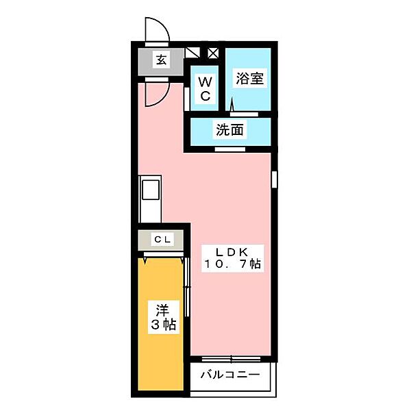 Warren　maedanishiI ｜愛知県名古屋市中川区前田西町１丁目(賃貸アパート1LDK・2階・30.73㎡)の写真 その2