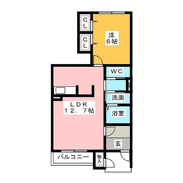 アンジュ・パティオII ｜愛知県名古屋市中川区大当郎２丁目(賃貸アパート1LDK・1階・46.03㎡)の写真 その2