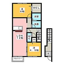 オ・ソレイユ48  ｜ 愛知県名古屋市中川区本前田町（賃貸アパート2LDK・2階・61.07㎡） その2