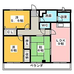 Avenue2 3LDKの間取図画像