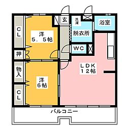 ルーチェ 2LDKの間取図画像