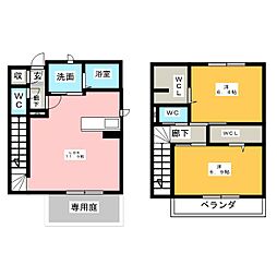 Dreamio 2LDKの間取図画像