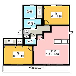 ホーリー・ギフト 2LDKの間取図画像