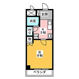 ガーデンハウス 1Kの間取図画像