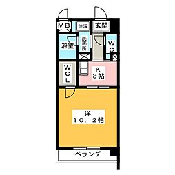 ソフィア・八田 1DKの間取図画像