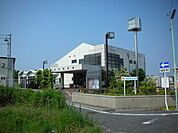 図書館「富田図書館まで950m」