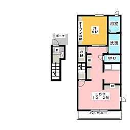 エスペランサ助光1 1LDKの間取図画像