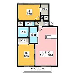 ラパン 2LDKの間取図画像