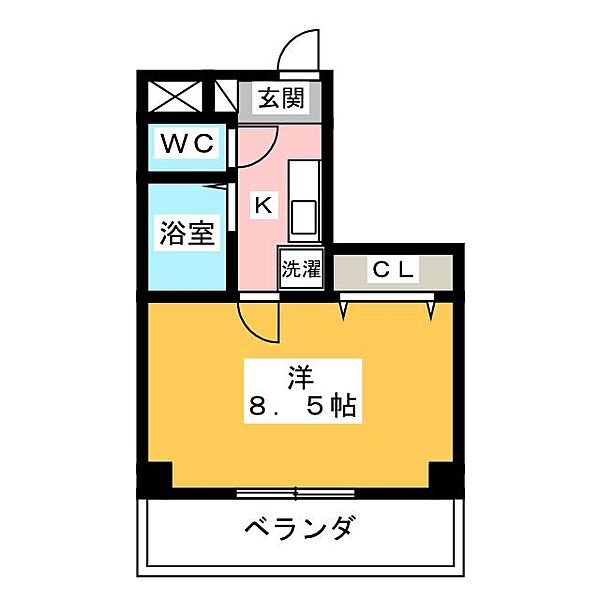 カメリアビル ｜愛知県名古屋市中村区椿町(賃貸マンション1K・4階・26.45㎡)の写真 その2