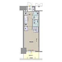 パルティール名西 1103 ｜ 愛知県名古屋市西区枇杷島２丁目15-11（賃貸マンション1K・11階・28.85㎡） その2