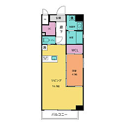 KAYAMEIEKI 1LDKの間取図画像