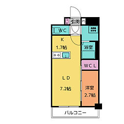 メイクスアート名駅南IV 1LDKの間取図画像