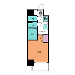 メイクス名駅南II 8階1Kの間取り