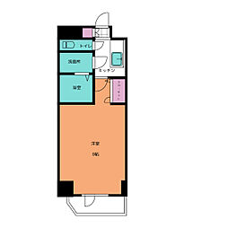 エスリード栄クロスシティ 12階1Kの間取り