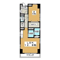 エスト・ナゴノ 1LDKの間取図画像