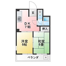 間取図画像 2DK