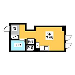 錦2丁目ビル ワンルームの間取図画像