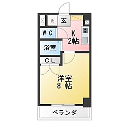 ヤマトマンション大須1 1Kの間取図画像