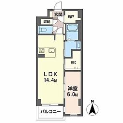 ヴェルデリーフ菊井 1SLDKの間取図画像