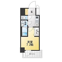 S-RESIDENCE名古屋菊井aline 1Kの間取図画像
