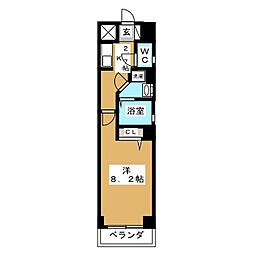 sereza錦 1Kの間取図画像