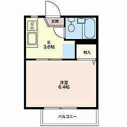 パティオ那古野 1Kの間取図画像