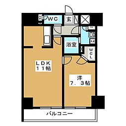 パークアクシス丸の内 1LDKの間取図画像