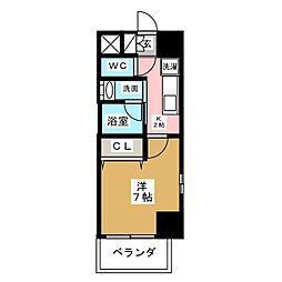 CITYSPIRE名駅前 1Kの間取図画像