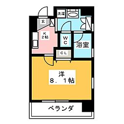 共同ハイツ西大須 1Kの間取図画像