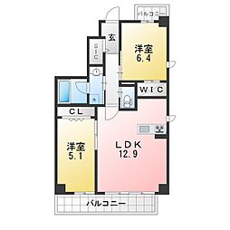 ポルタニグラ大須観音 2LDKの間取図画像