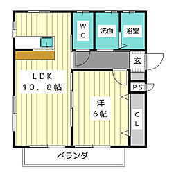 メゾン西大須 1LDKの間取図画像