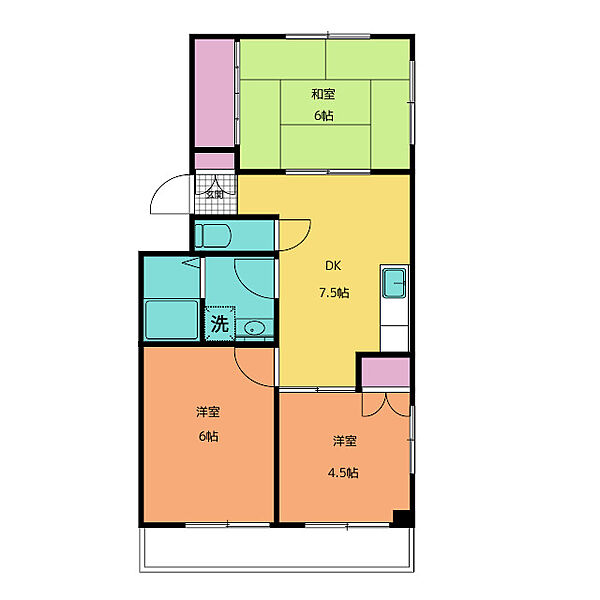 メゾン・デ・フローラ ｜愛知県名古屋市中村区諏訪町１丁目(賃貸マンション3DK・2階・49.80㎡)の写真 その2